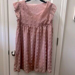 Mauve dotted small dress